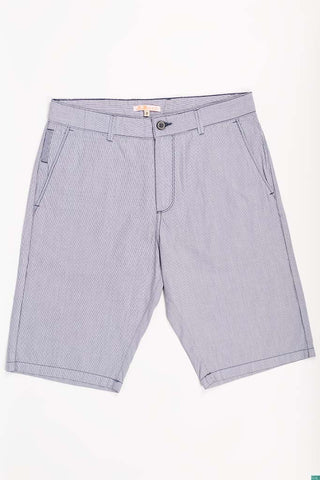 Men’s Casual Shorts with front & back pockets in white and grey stripe colour.