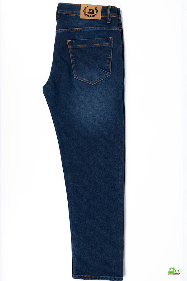 Men's regular fit Denim Jeans in Darkest Blue.