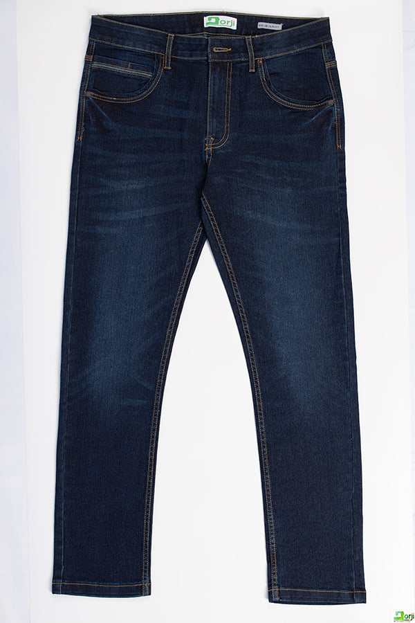 Men's slim fit Jeans Pants in various shades of Denim Blue.