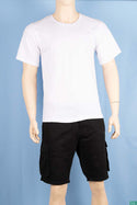 Men’s round neck regular fit short sleeve T-shirts.