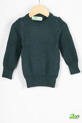 Buy dark-green Boy&#39;s Slim fit full sleeve Sweater